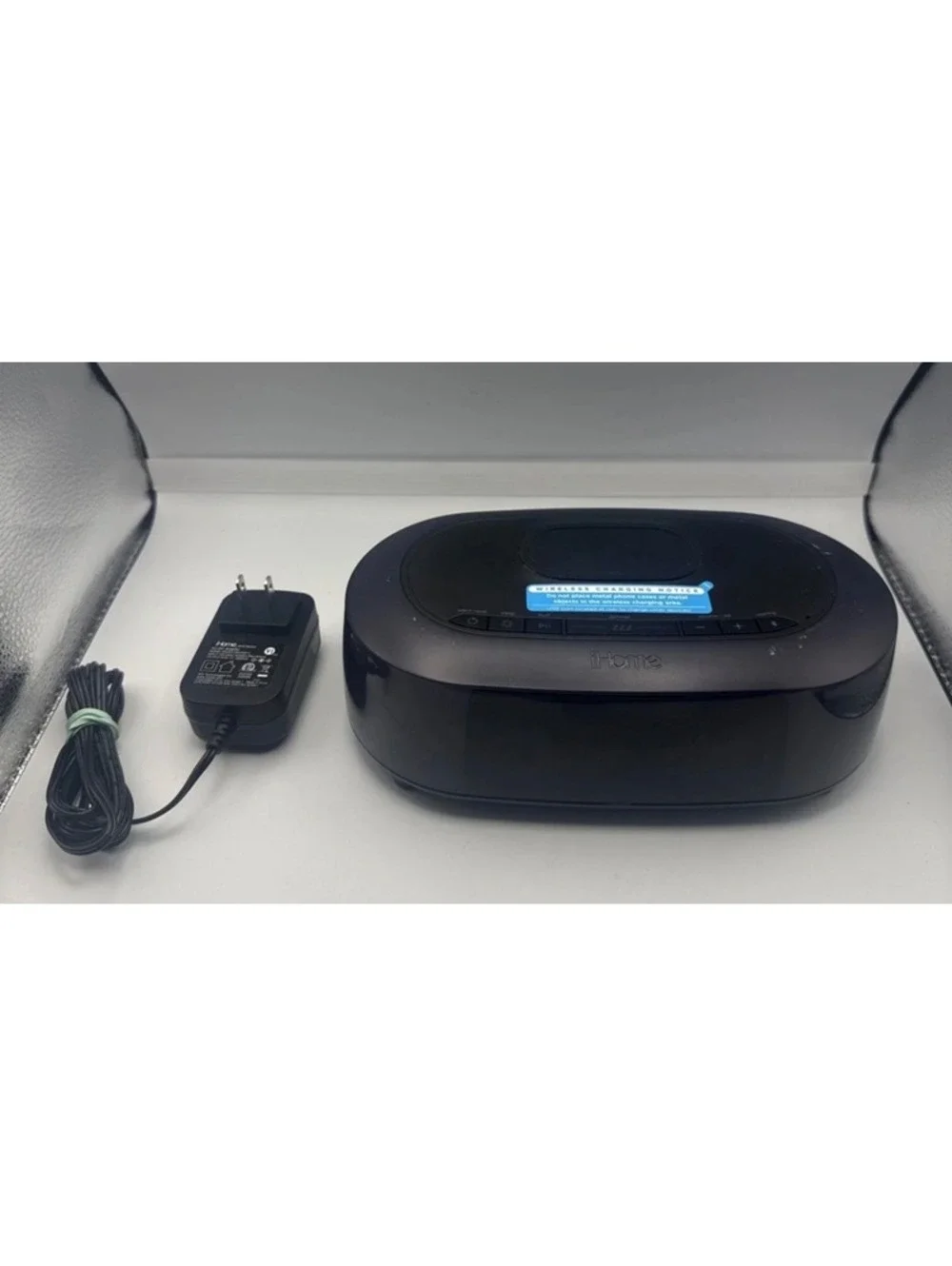 iHome Digital Alarm Clock with Wireless Charging and Bluetooth Speaker